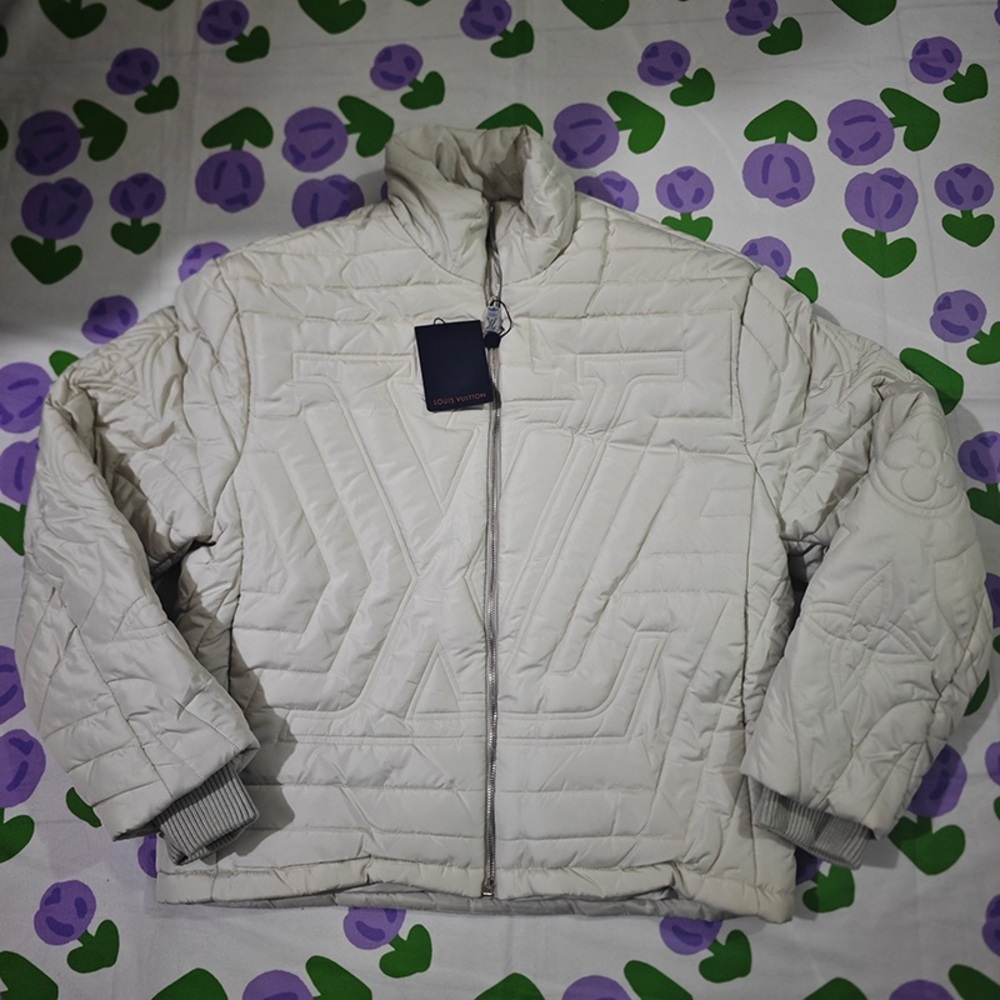Louis Vuitton Men's Cream Quilted Puffer Jacket
